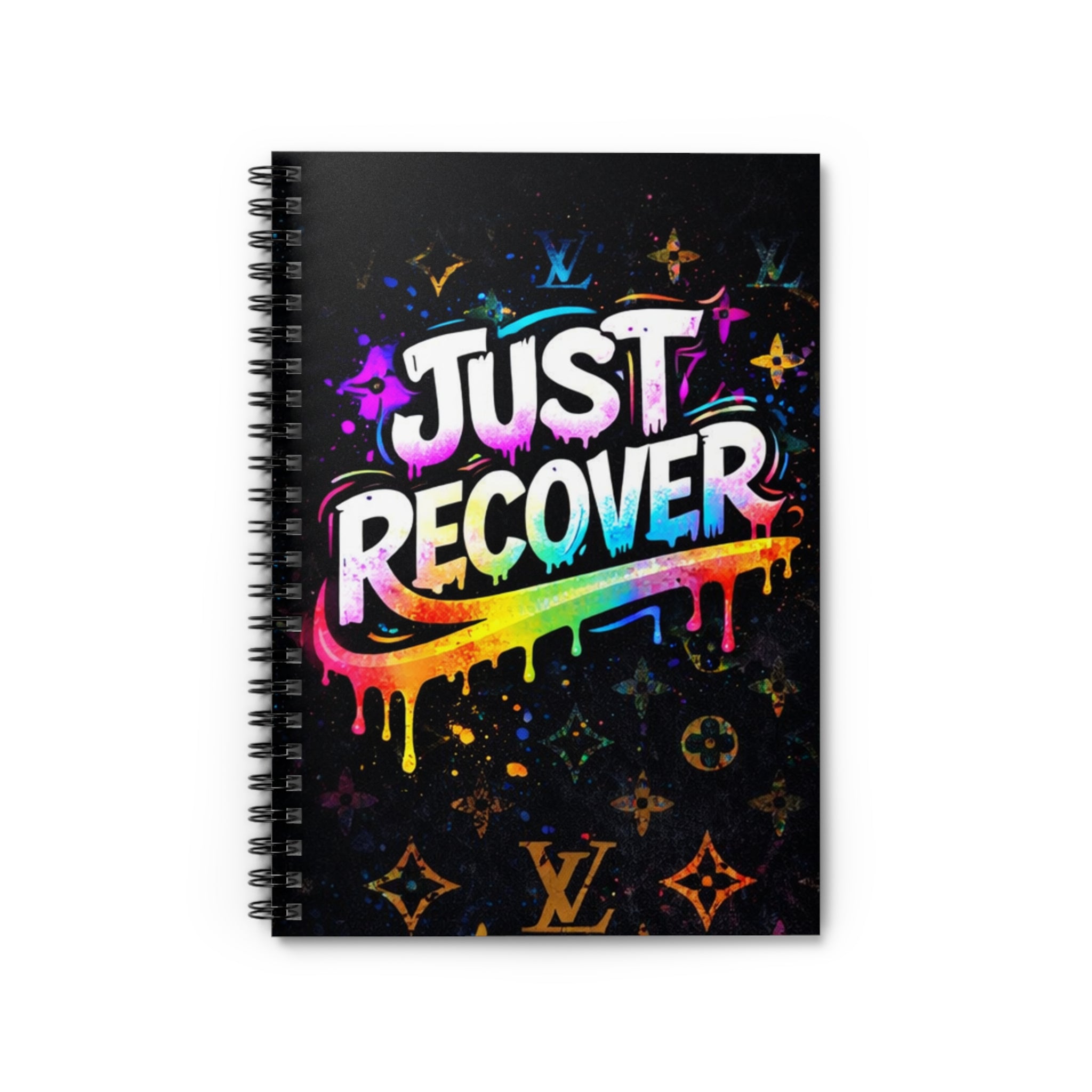 Just Recover Spiral Notebook – Graffiti Recovery Journal | Ruled Mental Health Notebook