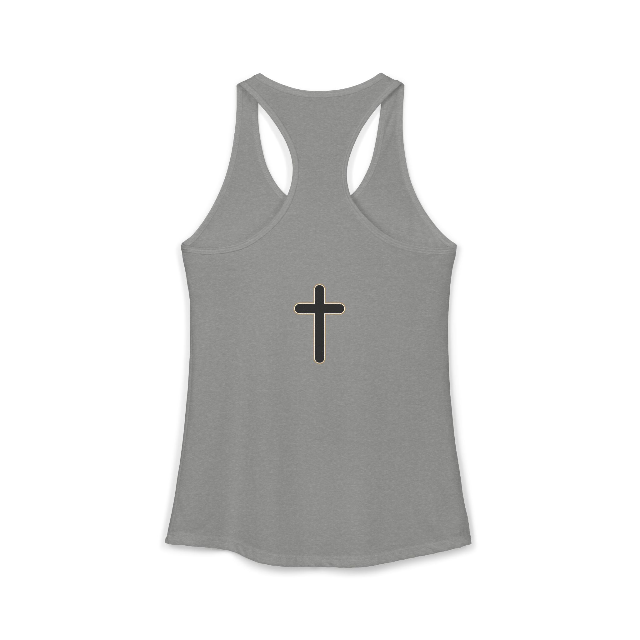 Women's Ideal Racerback Tank Faith Based Shirt | Christian Mom Tank | Redeemed by Grace | Cross Back Design