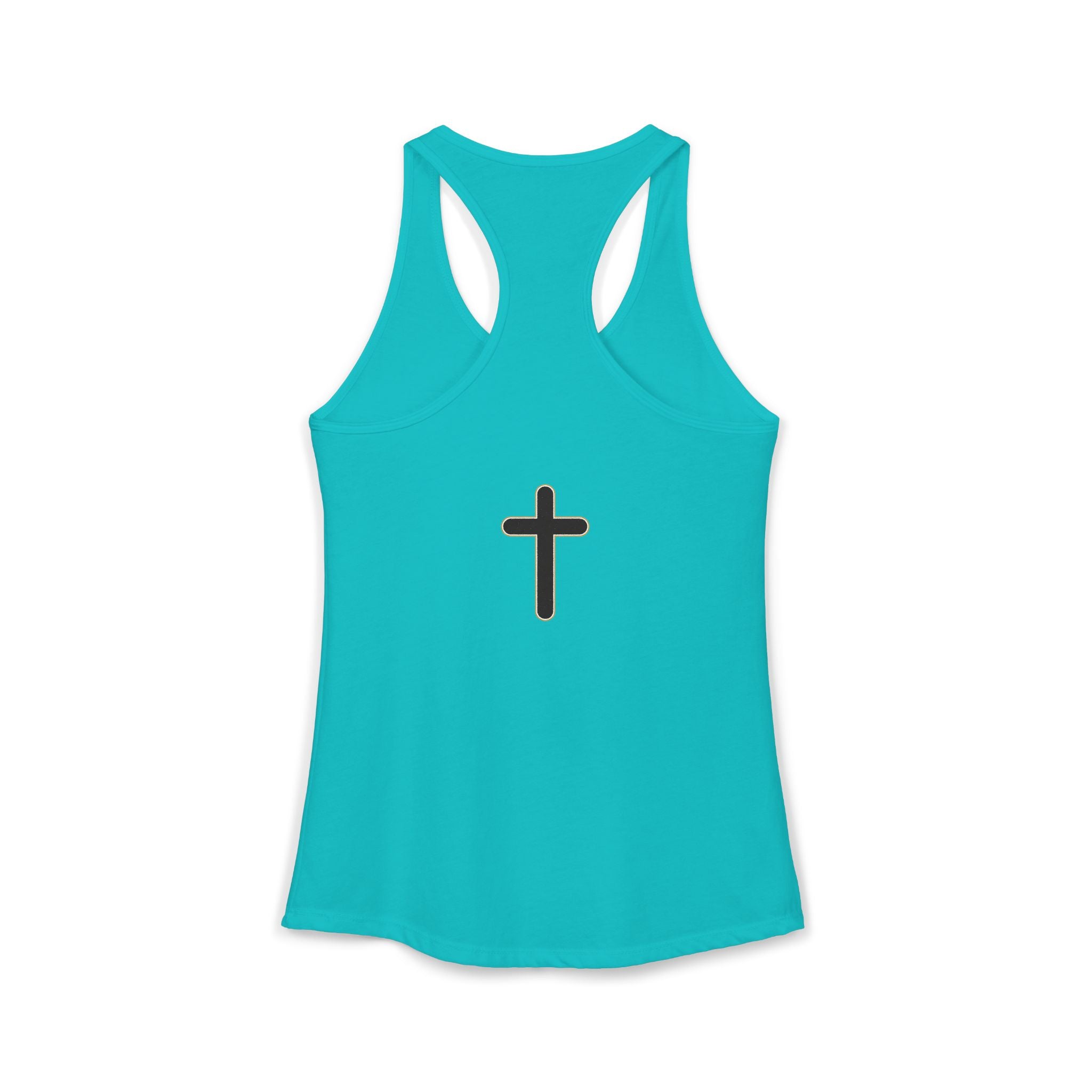 Women's Ideal Racerback Tank Faith Based Shirt | Christian Mom Tank | Redeemed by Grace | Cross Back Design