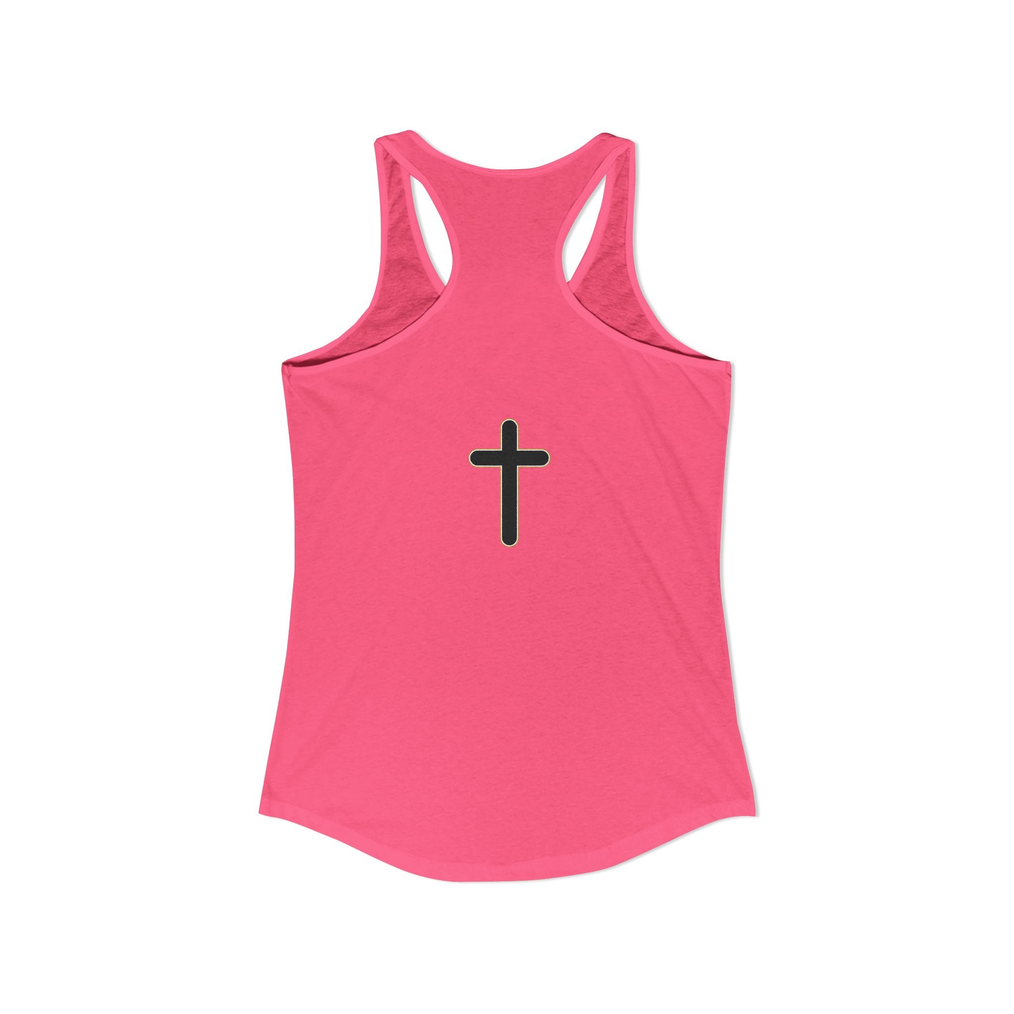 Women's Ideal Racerback Tank Faith Based Shirt | Christian Mom Tank | Redeemed by Grace | Cross Back Design