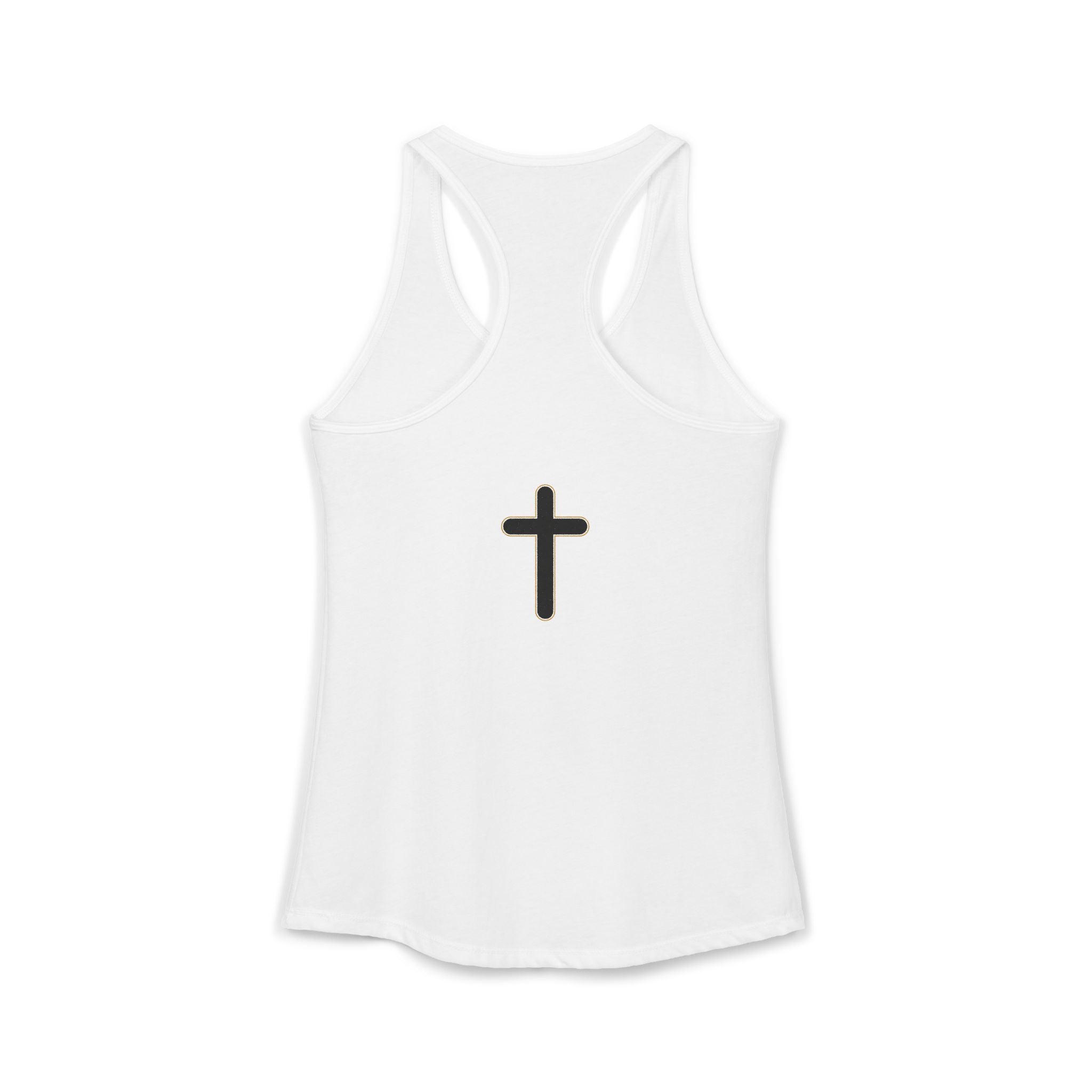 Women's Ideal Racerback Tank Faith Based Shirt | Christian Mom Tank | Redeemed by Grace | Cross Back Design