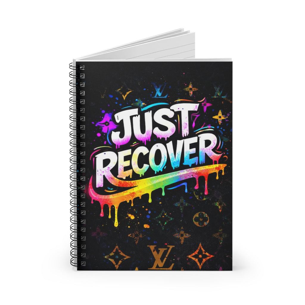 Just Recover Spiral Notebook – Graffiti Recovery Journal | Ruled Mental Health Notebook