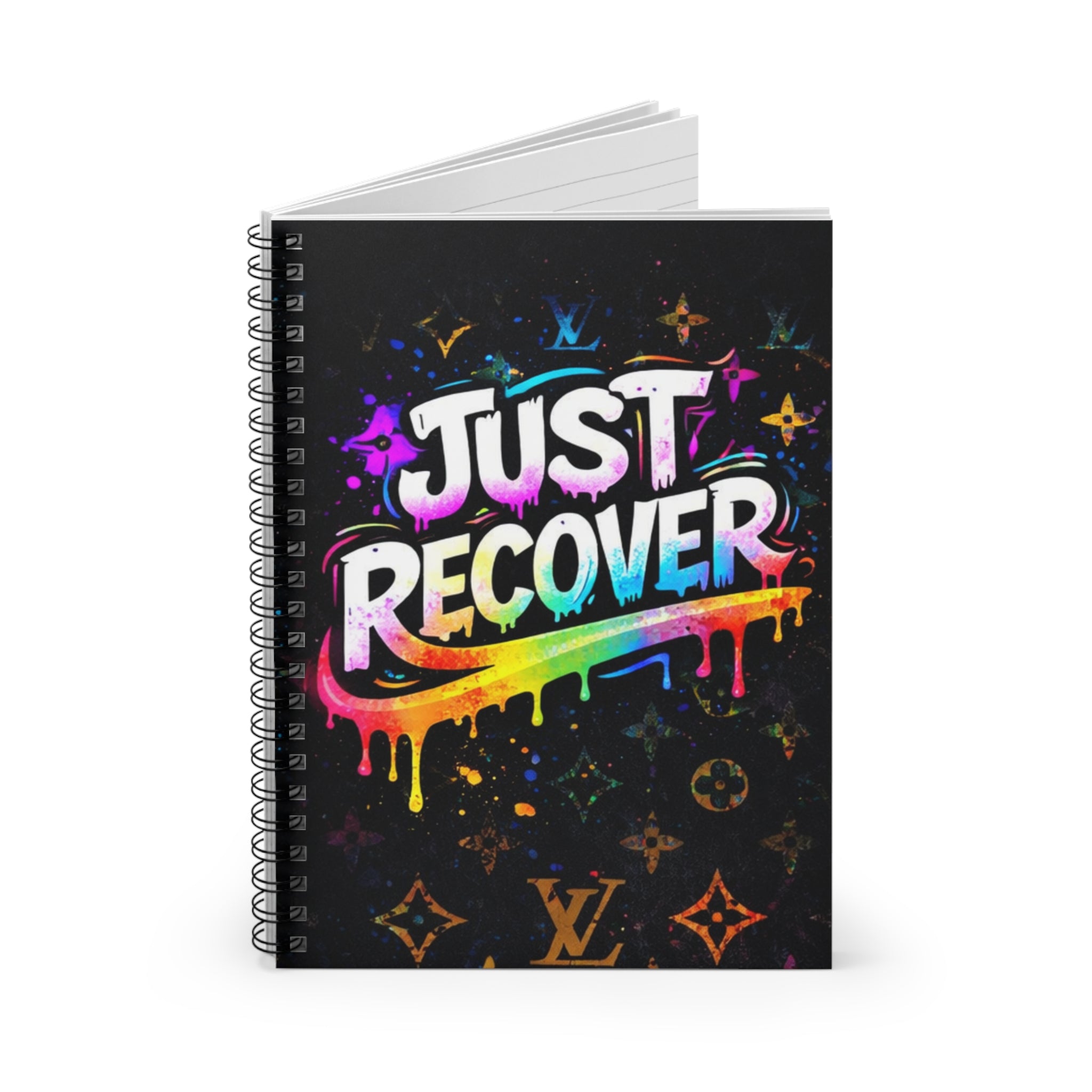 Just Recover Spiral Notebook – Graffiti Recovery Journal | Ruled Mental Health Notebook