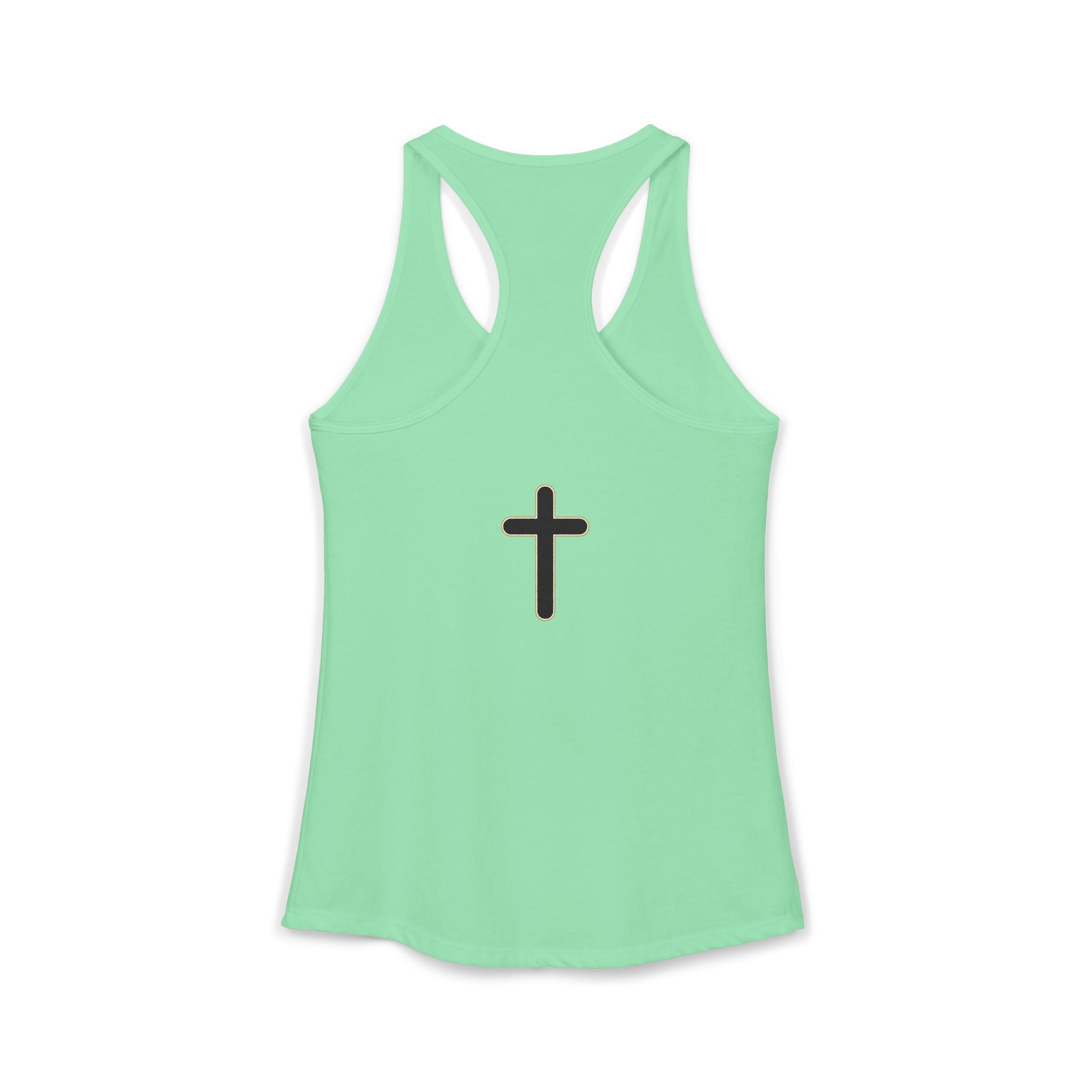Women's Ideal Racerback Tank Faith Based Shirt | Christian Mom Tank | Redeemed by Grace | Cross Back Design