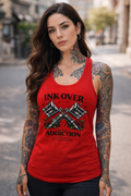 Ink Over Addiction – Recovery Tank Top | Tattoo Artist Sobriety Shirt | We Do Recover Women’s Racerback