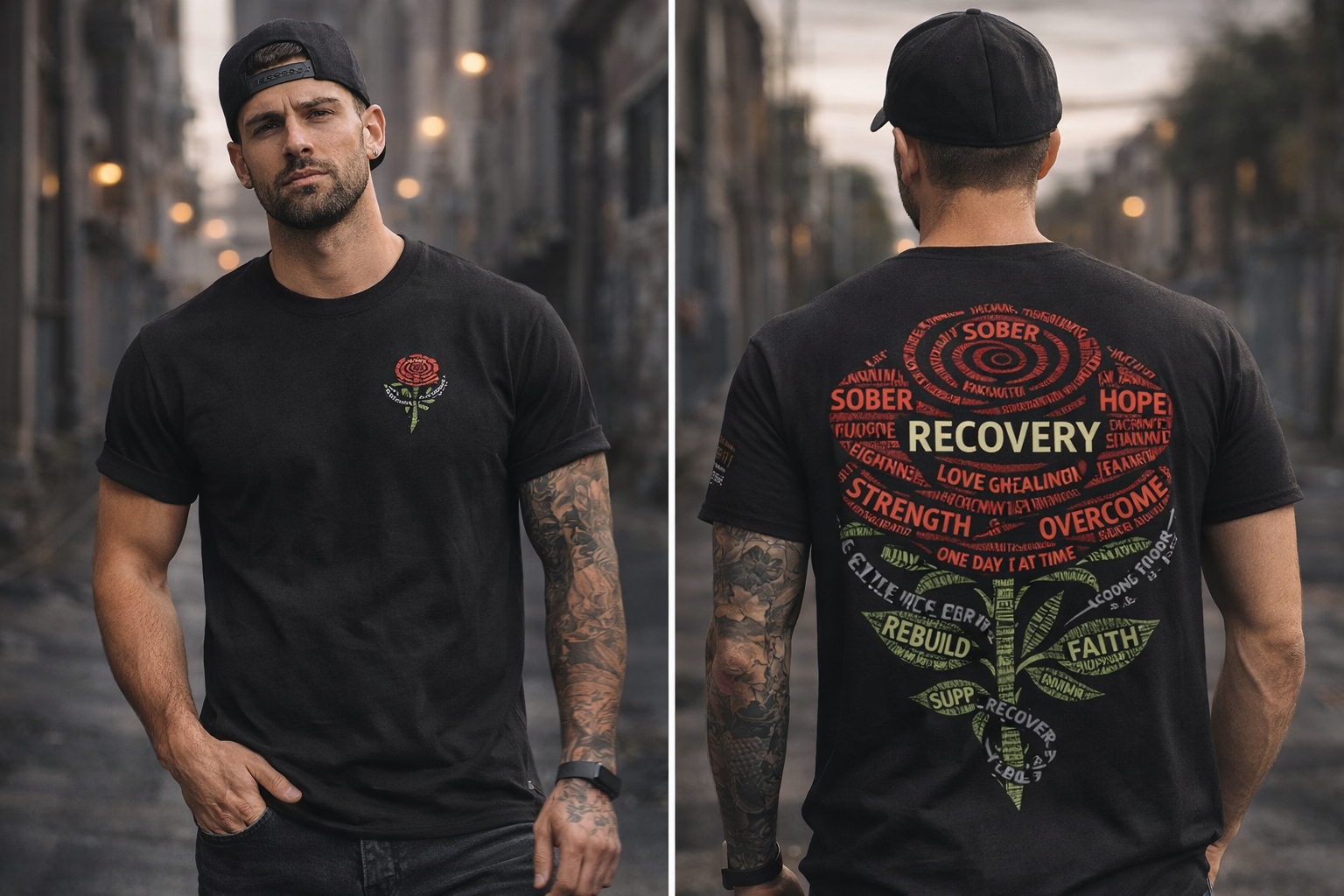 Recovery Rose Shirt – Sober Strength, Healing & Hope | We Do Recover Brand
