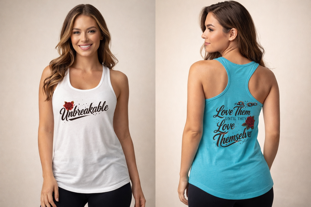 Unbreakable – Love Them Until They Love Themselves Tank | We Do Recover Brand