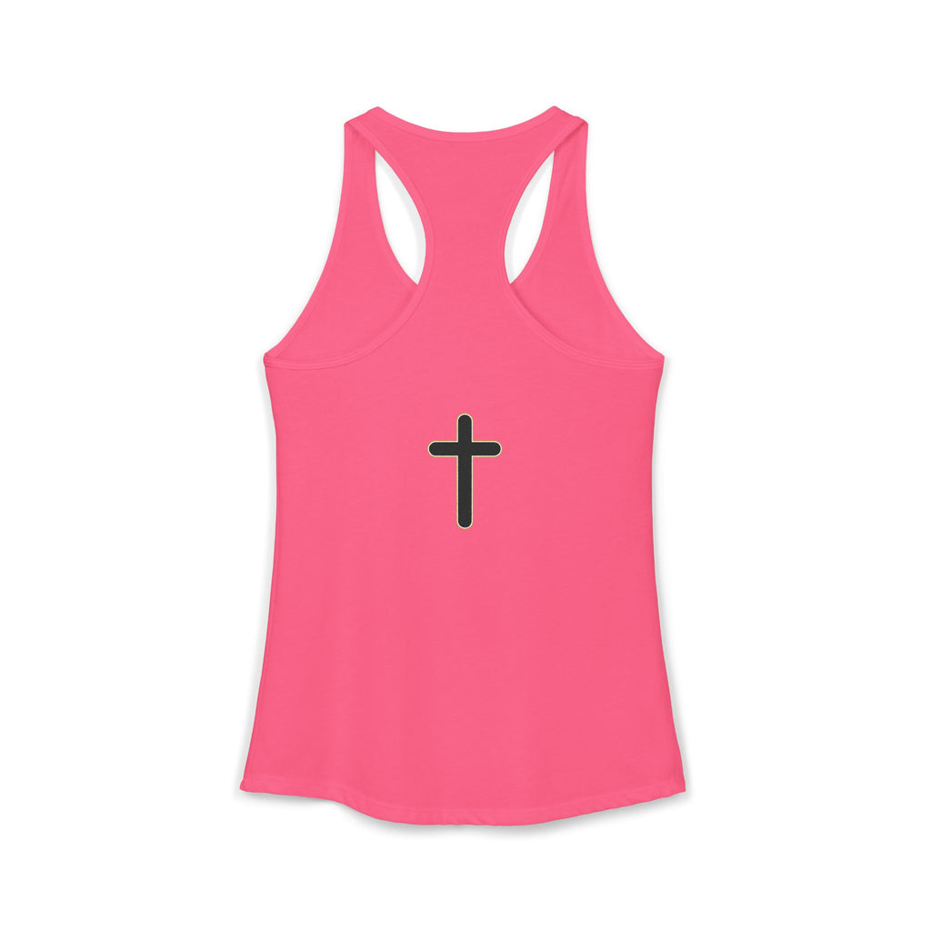 Women's Ideal Racerback Tank Faith Based Shirt | Christian Mom Tank | Redeemed by Grace | Cross Back Design