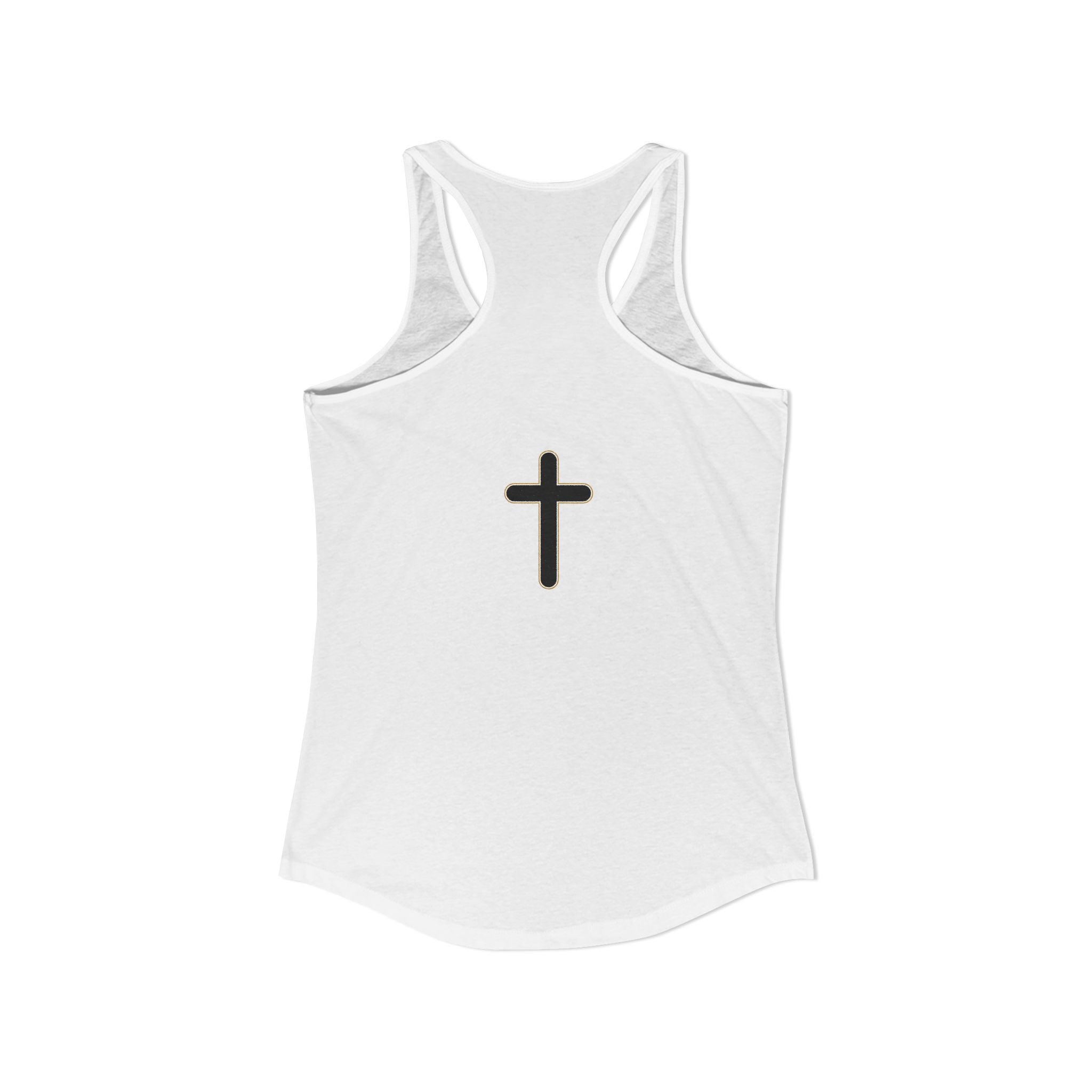 Women's Ideal Racerback Tank Faith Based Shirt | Christian Mom Tank | Redeemed by Grace | Cross Back Design