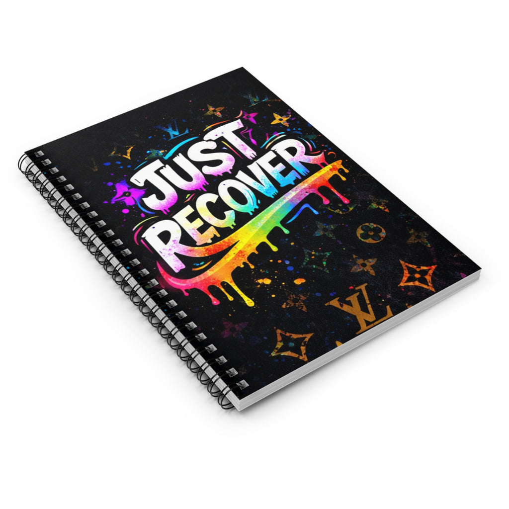 Just Recover Spiral Notebook – Graffiti Recovery Journal | Ruled Mental Health Notebook