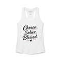 Chosen. Sober. Blessed. Racerback Tank