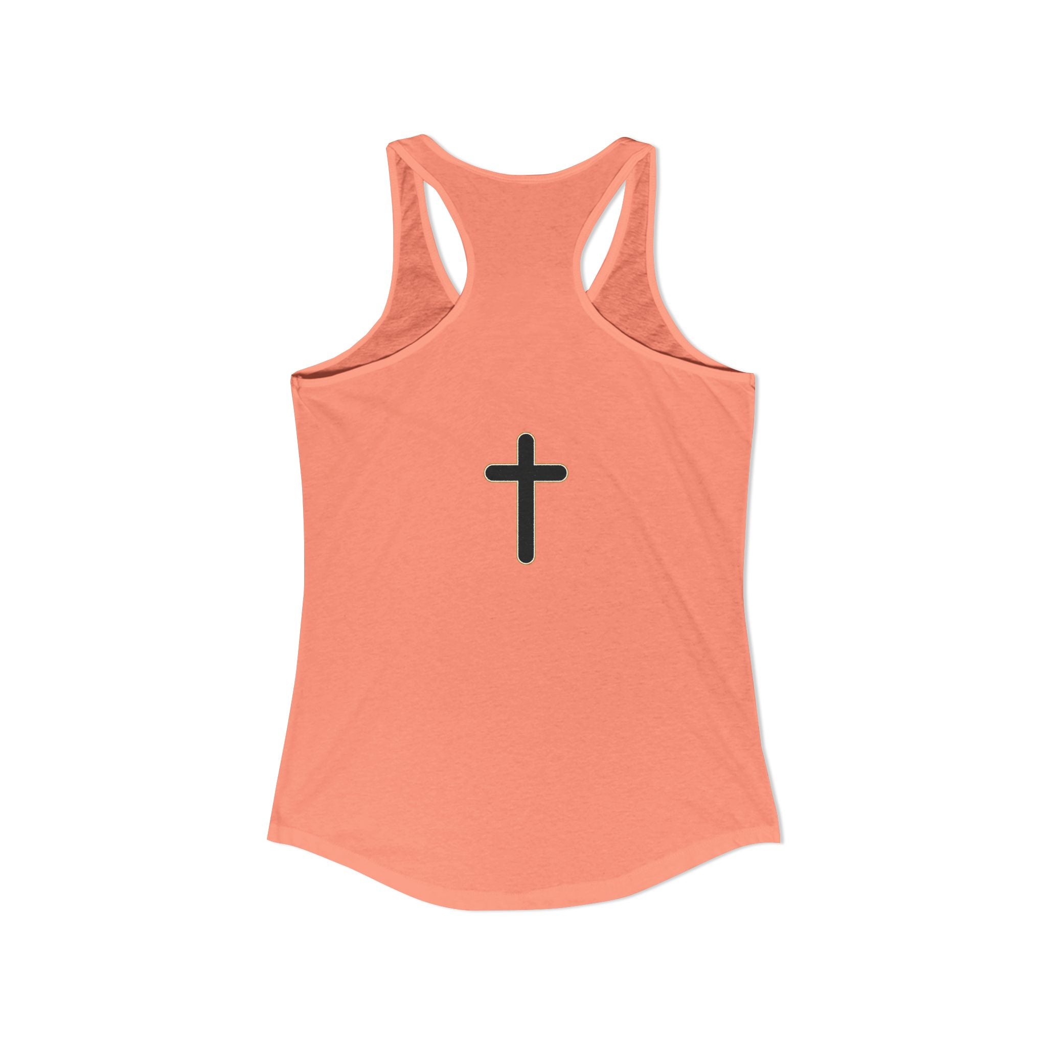 Women's Ideal Racerback Tank Faith Based Shirt | Christian Mom Tank | Redeemed by Grace | Cross Back Design